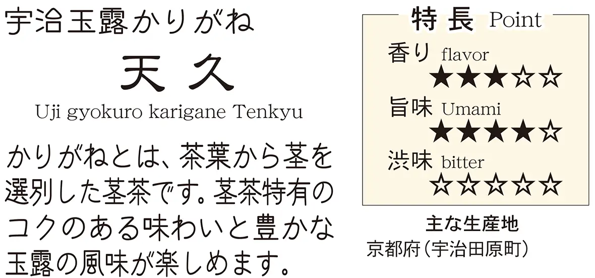 宇治玉露かりがね 天久
