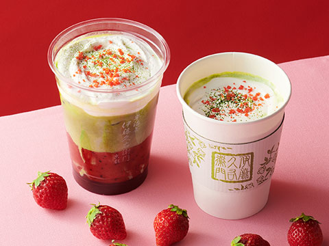 抹茶いちごラテ