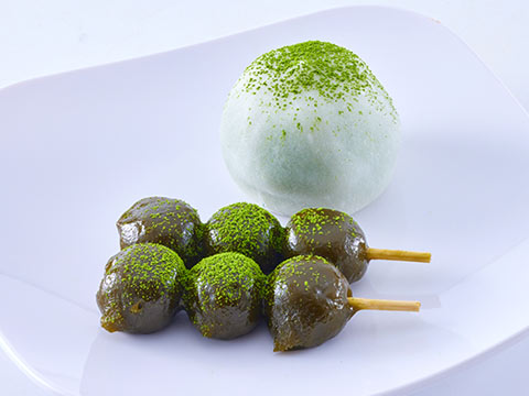 抹茶大福と茶だんご